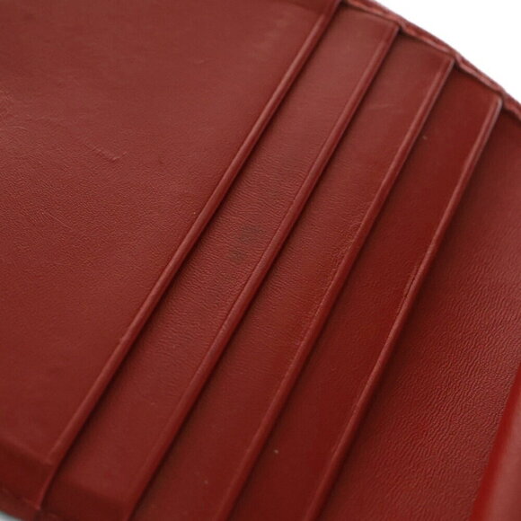 Christian Louboutin PAROS SPIKES Bi fold Wallet Gray Red - Picture 5 of 6